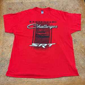 Dodge Challenger SRT Logo Mens XL Red Auto Car Graphic T-Shirt Official Licensed